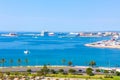 View of the Mediterranean sea from the terrace of the Cathedral of Santa Maria of Palma, also known as La Seu Royalty Free Stock Photo