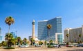 View of the Mediterranean waterfront in Tel Aviv Royalty Free Stock Photo