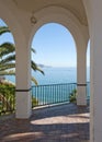 View of of MediterraneanSea through Arch Royalty Free Stock Photo