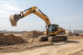 View on medium sized excavator Royalty Free Stock Photo