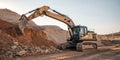View on medium sized excavator Royalty Free Stock Photo