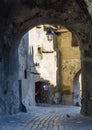 view of a medival gate situated inside of the citadel in romanian city sighisoara...IMAGE