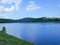 View of Megami lake in summer at Nagano Prefecture,Japan