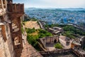 View from Mehrangarh Fort, Jodhpur, Rajasthan, India Royalty Free Stock Photo