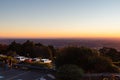 View of Melbourne at sunset from Mount Dandenong Royalty Free Stock Photo