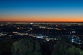 View of Melbourne at sunset from Mount Dandenong Royalty Free Stock Photo