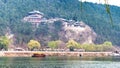view of memorial on East Hill Longmen Grottoes Royalty Free Stock Photo