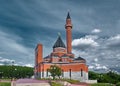 View of Memorial Mosque on Poklonnaya Hill, built in memory of Muslim soldiers who died in the Great Patriotic War, landmark