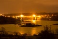 View of the Meni bridge over the Meni straights, North Wales, UK Royalty Free Stock Photo