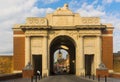 View at Menin Gate Monument (World War Memorial) in Ypres, Belgium Royalty Free Stock Photo