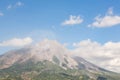 A view of Merapi volcano in Java in Indonesia