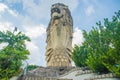 A view of Merlion statue in Sentosa Island, Singapore. Royalty Free Stock Photo