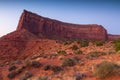 View on Merrick, East and West Mitten Butte and sunrise. Royalty Free Stock Photo