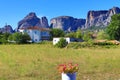 Scenic view of Meteora rock formation Greece Royalty Free Stock Photo