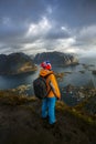 Reine view from Reinebringen, Lofoten, Nordland, Norway