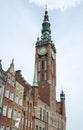 Town Hall And Coat Of Arms Of Gdansk City Royalty Free Stock Photo
