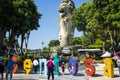 View of the 37-metre-tall Merlion on Sentosa