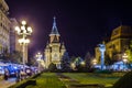 View of the metropolitan cathedral in romanian city timisoara during night...IMAGE