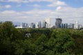 View of Mexico City from Bosque de Chapultepec city park