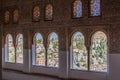 View from Mexuar Hall at Nasrid Palaces (Palacios Nazaries) at Alhambra in Granada, Spa Royalty Free Stock Photo