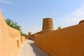 Meybod fortifications: town walls and towers. Meybod is a central desert city in Iran Royalty Free Stock Photo