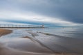 Incoming storm on Lake Michigan Royalty Free Stock Photo