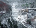 The view of Middle Falls from insparation point at Letchworth St Royalty Free Stock Photo