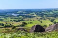 A view from the middle level of the Roaches over the Leek Valley, Staffordshire, UK