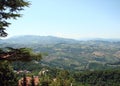 San Marino. Panoramic view of the Apennine nature.