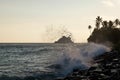 View on Midigama beach in the evening during sunset. Lanscape without people.