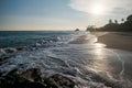 View on Midigama beach in the evening during sunset. Lanscape without people.