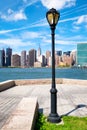 View of the midtown Manhattan skyline across the river from Queens