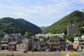 View of Mihara city at train Royalty Free Stock Photo