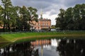 View of Mikhailovsky castle and Summer garden in Saint-Petersburg