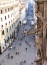 View from the Milan Cathedral in Italy
