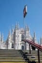 View of the Milan Cathedral and the square. Duomo di Milano. Lombardy, Italy