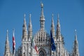 View of the Milan Cathedral and the square. Duomo di Milano. Lombardy, Italy Royalty Free Stock Photo