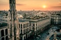 View of Milan city from Duomo roof