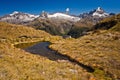 View of Milford range from Routeburn track in New Zealand