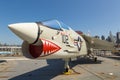 View of military airplanes on the deck of the USS Intrepid Sea, Air Space Museum. Royalty Free Stock Photo