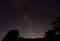 View of the milky way from the Northern hemisphere of the planet Earth. Beautiful bright night starry sky. Many different Royalty Free Stock Photo