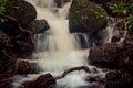 View of milky white waterfall on a small stream at Matheran, Maharashtra Royalty Free Stock Photo