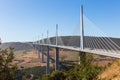 Millau viaduct, stunning cable-stayed bridge in the Tarn valley, Aveyron, France Royalty Free Stock Photo