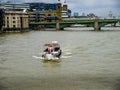 Boat trip along the River Thames in London