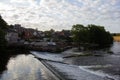 The view from Miller\'s Bridge over the river Exe in Exeter, Devon Royalty Free Stock Photo