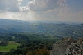 View from the Milseburg hill to the Wasserkuppe in Hesse