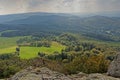 View from the Milseburg hill to the Wasserkuppe in Hesse