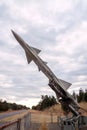 View of a MIM-3 Nike Ajax missile located at Fort Hancock`s Nike Site NY-56. Now part of