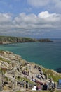 View from Minack Theatre at Porthcurno Royalty Free Stock Photo