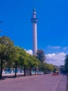 view of the minaret of the mosque